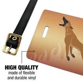 Belgian Malinois Dog Bite Training Luggage ID Tags Carry-On Cards - Set of 2