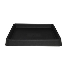 Tusco Products TRSQ11BK Square Saucer, 11-Inch, Black