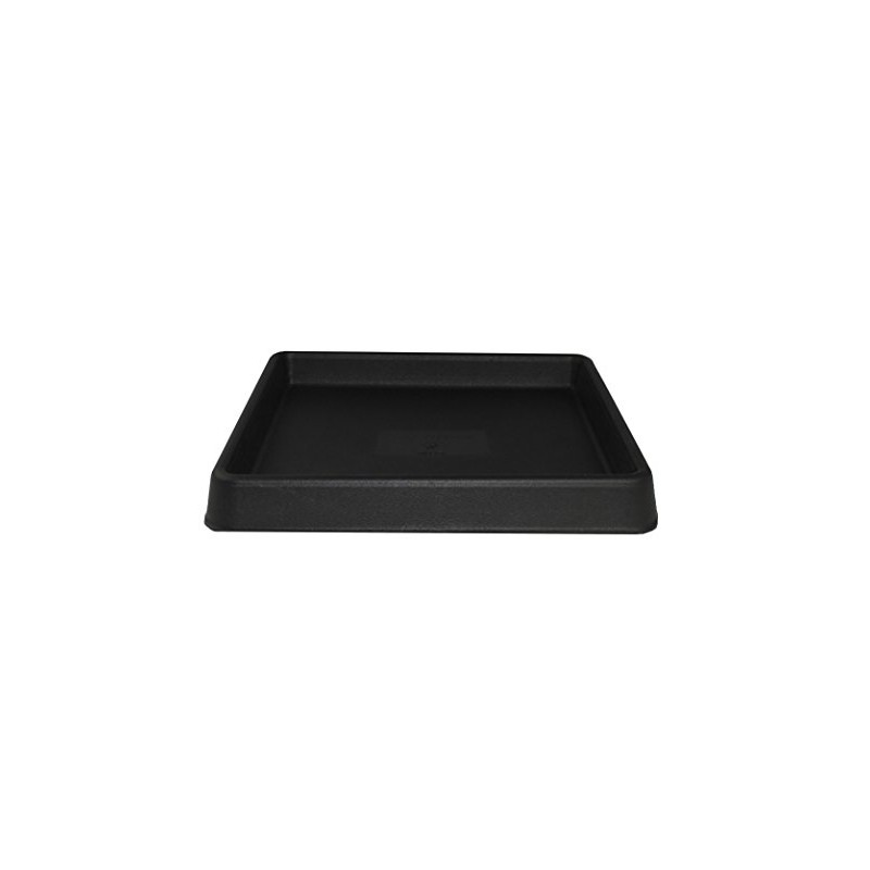 Tusco Products TRSQ11BK Square Saucer, 11-Inch, Black