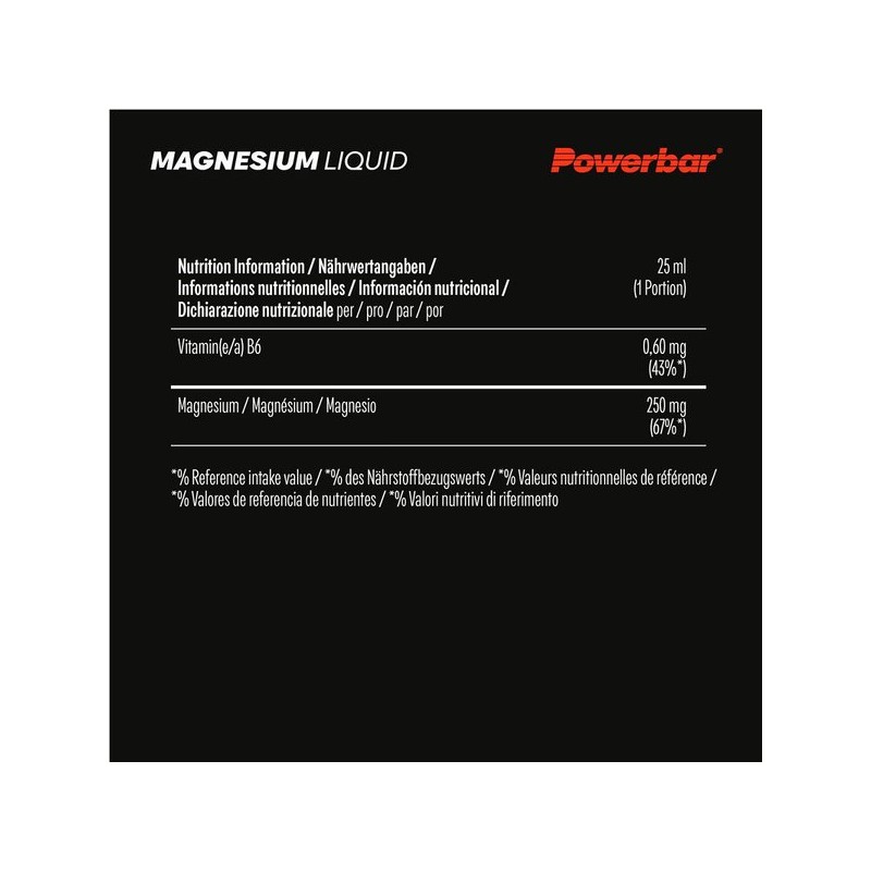 파워바 마그네슘 리퀴드 앰플 20X25ml Power Bar Magnesium Liquid Ampoule