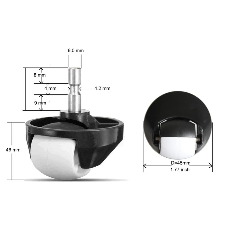 Replacement Front Wheel Caster Assembly for iRobot Roomba, 980 880
