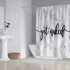 Zengmei 70x70 inches Get Naked Shower Curtain Set Funny Quote
