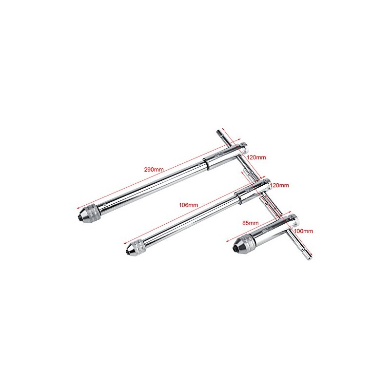 Adjustable T-Bar Handle Ratchet Tap Wrench M3-M8 & M5-M12 For