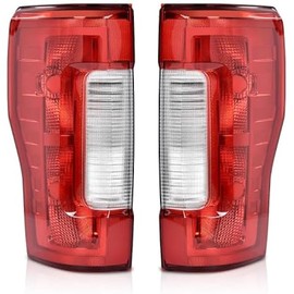 PIT66 Tail Lights Compatible with Ford F250 F350 Super Duty 2017-2019 Fit Factory Incandescent Tail Light w/o Blind Spot Monitor Model Rear Lights Brake Lamps Drive & Passenger Side