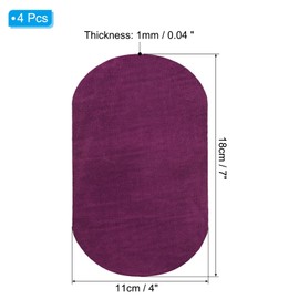 PATIKIL Iron-on Patches, 4Pcs 7x4 Inch Elbow Knee Velvet Patches Repair Patches Kit for Clothing Pants Shirts Jackets Mending and Decorating, Purple