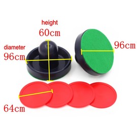 JZK Air Hockey Table Felt Slider Set, 4 Pieces 96 mm Sliders + 4 Pieces 94 mm Felts + 8 Pieces Pucks, Birthday Gifts for Children and Adults, Party Bag Fillers