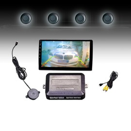 LCD Parking Sensor Kit - Displays Data on Original Screen, Easy Rear Installation, Compatible with CVBS Cameras (Not for AHD), 18 Probe Colors to...  