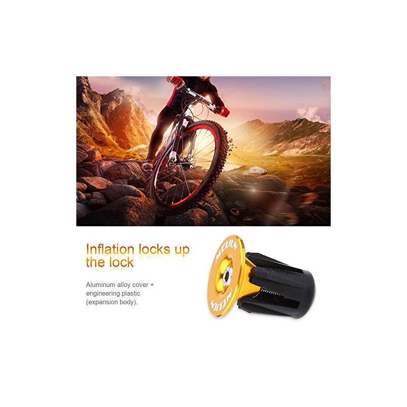 VBESTLIFE Bicycle End Plugs, Pack of 2 Bicycle Handlebar End