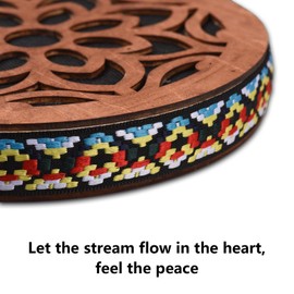 8-inch/12-inch Ocean Drum Ethnic Percussion Instrument Onomatopoeic Music Portable Hand Drum Instrument Sound Therapy Relaxing Water Sound Birch Wooden Drum for Performance Accompaniment