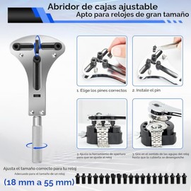 Kit de reparación de reloj, Ohuhu 192PCS Kit de herramientas para quitar la correa del eslabón del reloj, herramientas para quitar la tapa trasera del