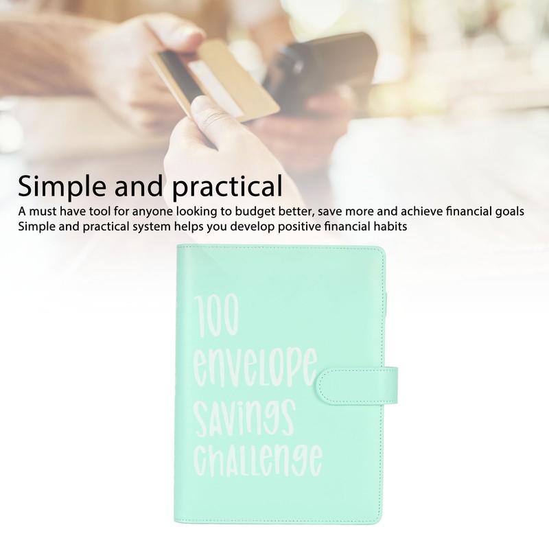 100 Envelopes Challenge Binder Waterproof A5 Money Saving Budget Binder
