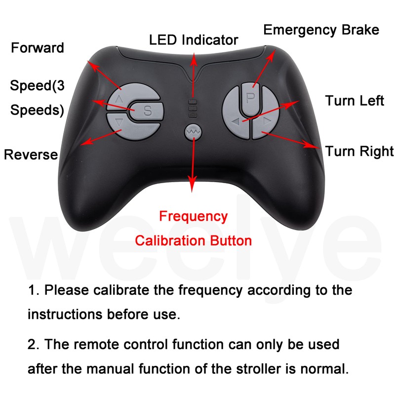 JR1839 Black Parental Remote Control Car, 2.4G Bluetooth Remote Control