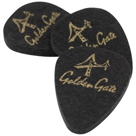 Golden Gate FP-2 - Púas de fieltro para ukelele (3 unidades), color negro