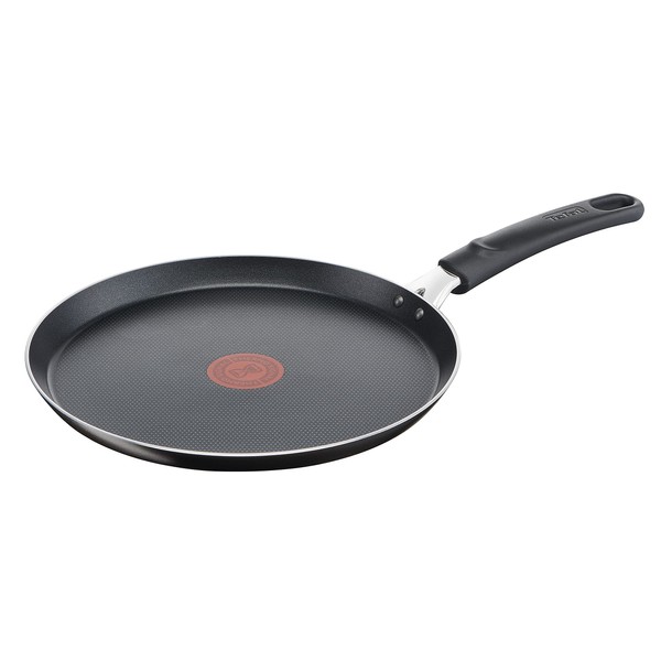Tefal B55509 Easy Cook & Clean Crepe Pan 25 cm | Non-Stick Coating | Safe | Thermal Signal | Stable Base | Ideal Shape | Healthy Cooking | Black
