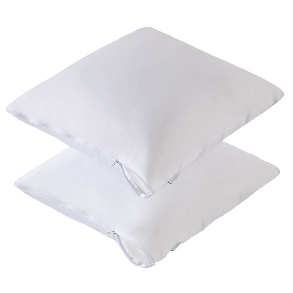 Waterproof Feather Proof Pillow Protectors 20x20 with Zipper Pack of