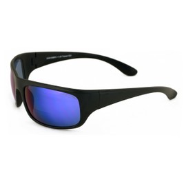 V.W.E. Large Men Safety Sunglasses With Reading Bifocal - ANSI Z87.1+ Certified Glasses Readers (Blue Mirror, 2.50, x)