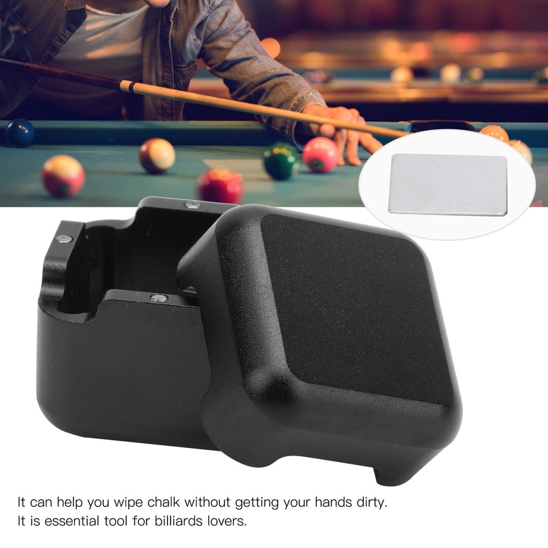 Aluminum Alloy Billiard Cue Tip Chalk Holder Pool Table Stick