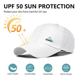 AYPOW Pack of 2 Baseball Caps, Men and Women, Quick-Drying Baseball Caps, Running Cap, Lightweight Adjustable Foldable Peaked Cap, Sun Hat, Outdoor Sports, Tennis, Golf Cap, Adjustable Snapback Caps