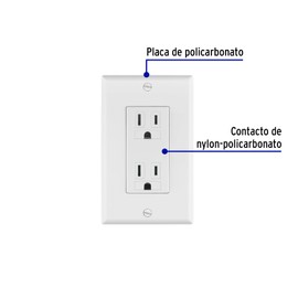 Volteck PA-CODO-CLP Placa armada 2 contactos polarizados Classic, pack of/paquete de 1
