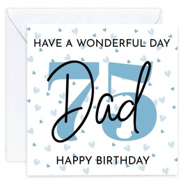 dad Happy 75th Birthday Card 75 age (envelope Included)