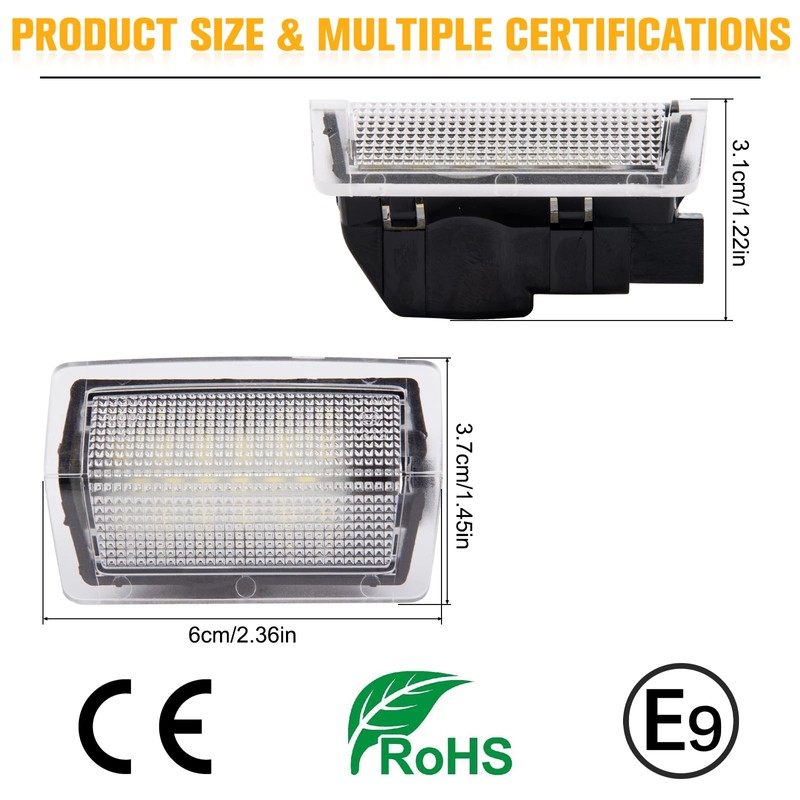 POPMOTORZ LED Car Door Light, Pack of 2 LED Interior
