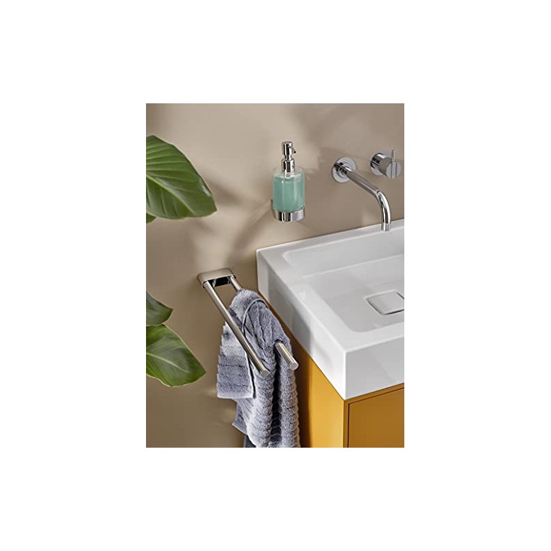 EMCO Flow Double Arm Wall Mounted Towel Rail Rigid Metal