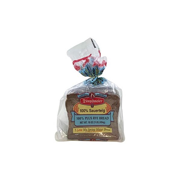 Dimpflmeier 100% Plus Rye Bread, Sauerteig - Delicious German-Style Bread for Healthy Sandwiches and More