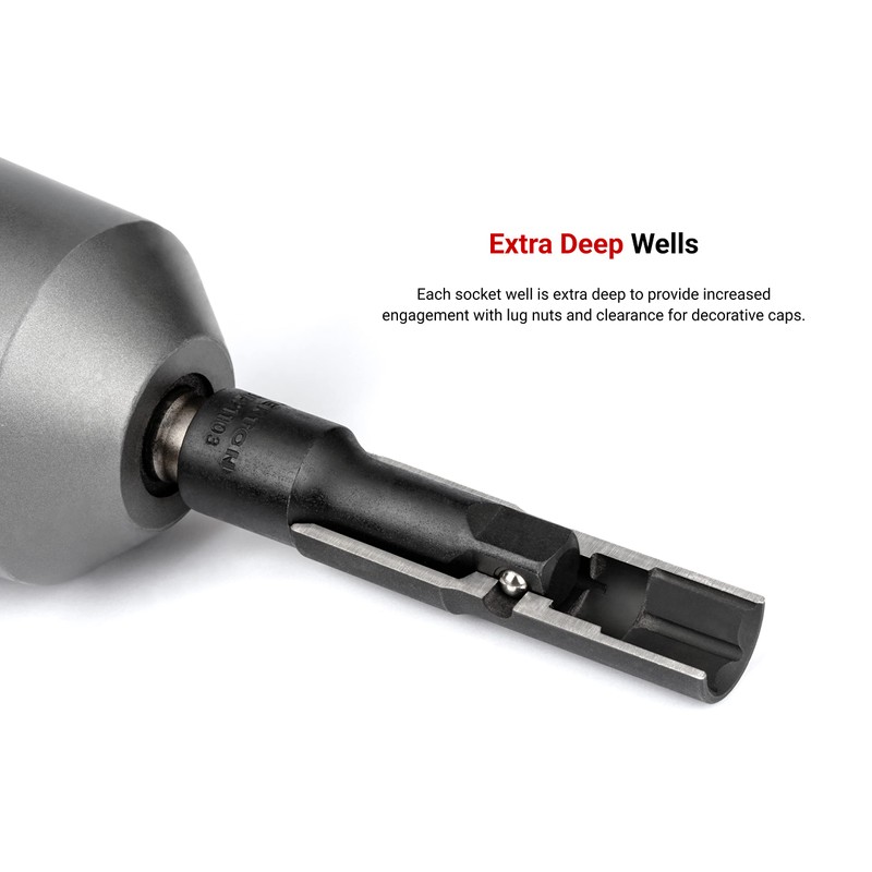 TEKTON 1/2 Inch Drive Deep Thin Wall Impact Flip Socket