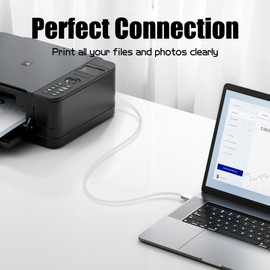 YACSEJAO Micro USB to Printer Cable 1M/3.3FT USB Type B to USB Micro Data Charge Cable for MIDI Piano、Electronic Drum and USB 2.0 Hard Disk and More