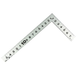 Shinwa Sokutei 10037 Flat Scale 5.9 inches (15 cm), Back Side 5 Inch (5 mm) Scale