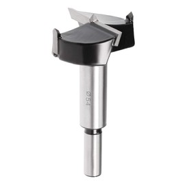 Sourcingmap Forstner Drill Bits 54mm, Tungsten Carbide Wood Hole Saw Auger Opener, Woodworking Hinge Hole Drilling Boring Bit Cutter (Black, Silver Tone)