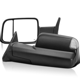 Spec-D Tuning Power Heated Towing Mirrors w/LED Turn Signal Compatible with 1998-2001 Dodge Ram 1500, 1998-2002 Dodge Ram 2500/3500, Left + Right Pair