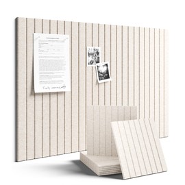 Fluxynara Large Felt Bulletin Board 36" x 24" Cork Board Alternative-6 Pack with 40 Safe Removable Adhesive Tabs, Cork Boards for Walls Cork Board for Home Office Classroom Pin Board (Oatmeal)