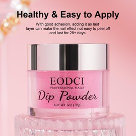 EODCI Dipping Powder Nails Set, Dip Powder Nail Starter Kit, Rose Dipping Powder, Acrylic Nail Powder, Glitter Powder for Nails Art, Manicure, DIY Salon