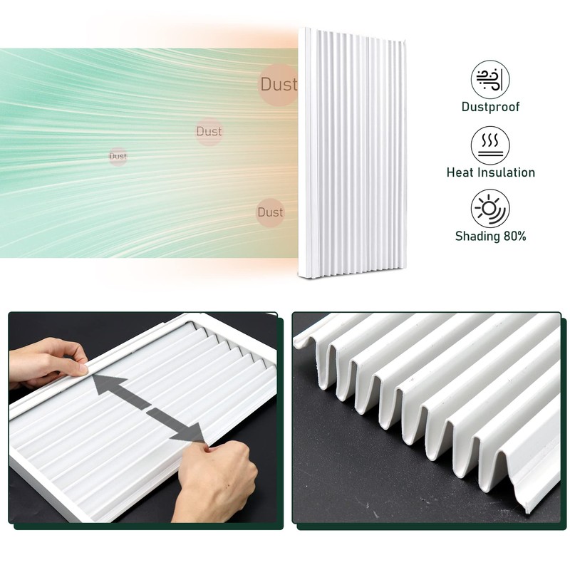 Flehomo Window Air Conditioner Side Panels with Frame, Adjustable Insulation