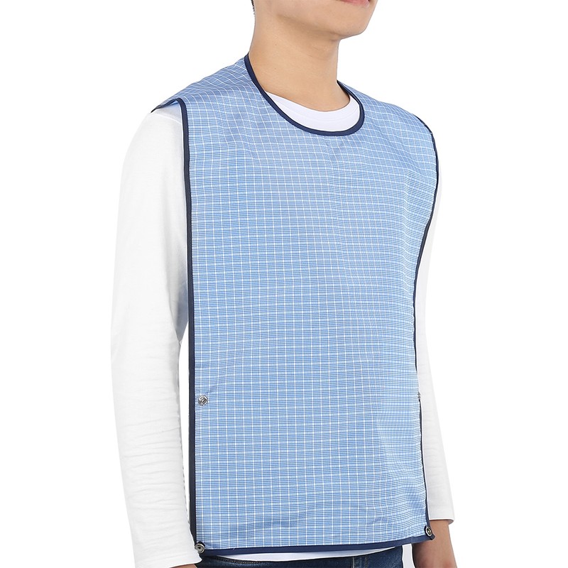 Adult Waterproof Mealtime Bib Double Layer Elder Dinning Clothes Protector