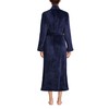 Lands' End Womens Cozy Plush Long Wrap Robe Deep Sea