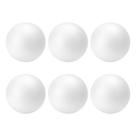 TFARC FOAM 6 Pack Foam Balls for Crafts, 4-Inch Round White Polystyrene Spheres for DIY Projects Ornaments Classroom Festivals Decoration