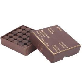 Kuuleyn Leather Snooker Cue Tips, 11 mm Chestnut Brown Soft High Density Cue Tips Kit Snooker Leather Cue Stick Replacement Tips for Pool Eight Ball