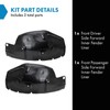 TRQ Front Inner Fender Liner Set Compatible with 2005-2009 Ford