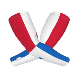 LVGOOKI Cute Panama Flag Arm Sleeves Cooling Sun Protection Sports Flag Sleeves for Men Women