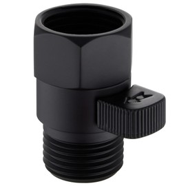 Aomasi Shower Head Valve Shut- off, Matte Black Flow Restrictor for Bathroom, Brass Water Saver Valve