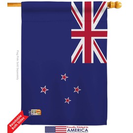 Nationality New Zealand Garden House Flags Kit Regional Nation International World Country Particular Area Small Decorative Gift Yard Banner Double-Sided Made in USA 28 X 40