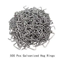 HARDK 500 PCS Hog Rings with Straight Hog Ring Pliers KIT - Professional Upholstery Installation Kit