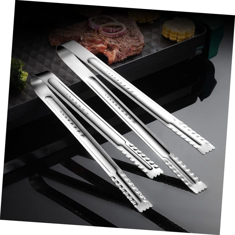 Ipetboom Stainless Steel Steak Tongs with Ergonomic Handle Practical Food