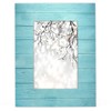 4X6 Picture Frame Turquoise Teal Wood Texture Hanging Wall &