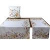 Tablecloth Table Runner Cushion Cover Spring Summer White Printed with