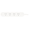 HPM 4 Outlet Surge Protected Powerboard White