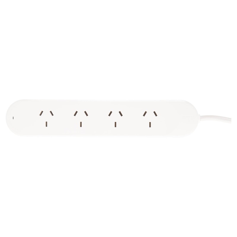 HPM 4 Outlet Surge Protected Powerboard White