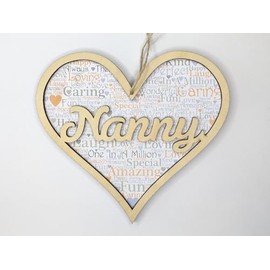 Wooden Heart Gift For Nanny